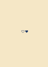 minimam heart (navy beige)