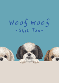 Woof Woof - Shih Tzu - TURQUOISE BLUE