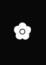 大人のシンプルフラワー(monotone)