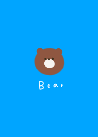 Bright blue and bear.