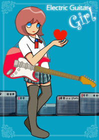 エレキギター女子