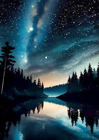 Beautiful starry night view#898