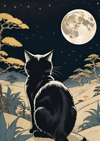 Cat under the Moon 7C3E59