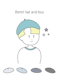 ベレー帽子と男の子2