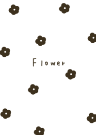 White and brown floral pattern.