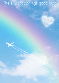 幸運を呼ぶ✨ひこうき雲と虹
