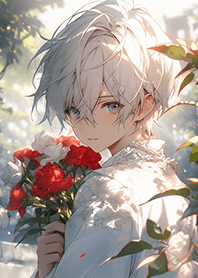 붉은 장미 정원의 백발 소년 ❤
