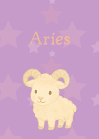 Cute Aries on light purple