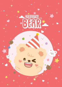 ครัวซองต์แบร์ น่ารักมินิ ธีมแดง