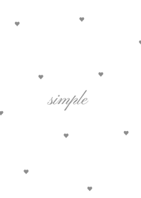 Heart & Pattern* white gray.