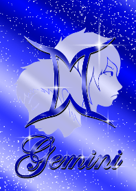 Twelve Constellation -Gemini Man2 blue-