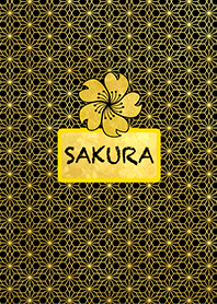 Golden sakura pattern