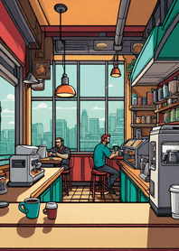 Cozy Coffee shop C6eaF6