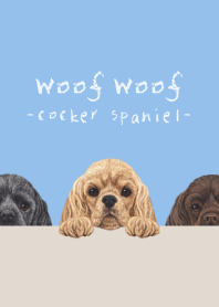 Woof Woof - Cocker Spaniel - SKY BLUE
