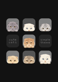 CATS - Scottish fold - BLACK/GRAY[rev.]