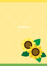 Summer sunflowers on yellow