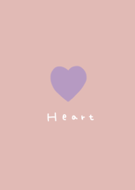 pink beige and purple. heart.