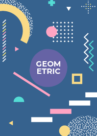 Material geometric Chambray