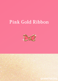 ピンク ゴールド リボン