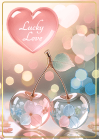 pink Glass Cherry Romance