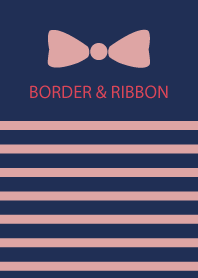 BORDER & PINKRIBBON -Navy 5-