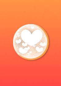 Love love heart button orange