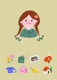 Green Flower Girl