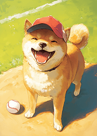 柴犬×野球