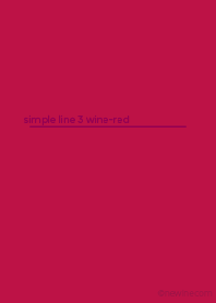 simple line 3 wine-red