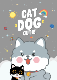 Cat&Dog Galaxy Cutie Gray
