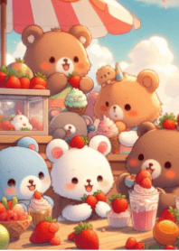 Little bear in a bright world