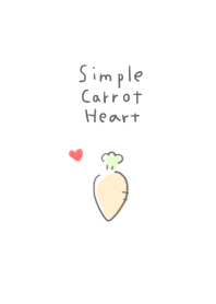 simple Carrot heart white gray.