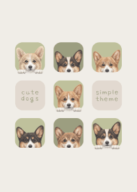 DOGS -Welsh Corgi 01- LEAF GREEN
