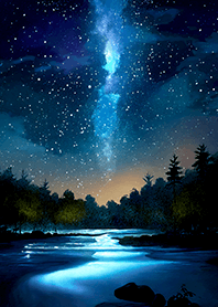 Beautiful starry night view#2586