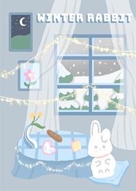 winter rabbit/cute