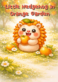 Little Hedgehog in Orange Garden