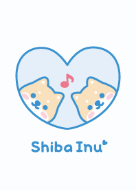 Shiba Inu Musical note - Blue