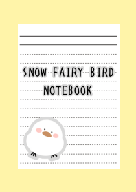 SNOW FAIRY BIRD NOTEBOOK-LIGHT YELLOWj