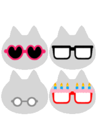 Glasses cat glasses theme.