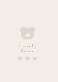 Bear&Heart/ beige pale.