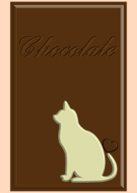 White cat in chocolate