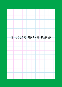 2色方眼紙/ピンク&ブルー/グリーン