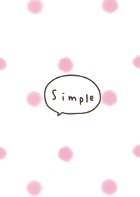 Soft polka dots. Pink white.