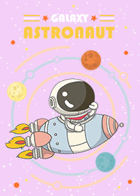 จรวด/นักบินอวกาศ/จักรวาล/สีม่วง