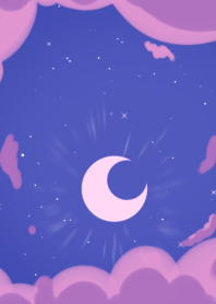 Pink cloud and pink moon