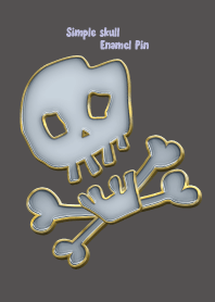 Simple skull Enamel Pin 39