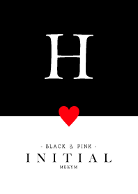 INITIAL H -BLACK&RED-