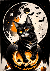 halloween cat BAC168