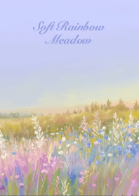 Soft Rainbow Meadow ( White )