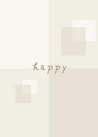 White and beige square18 from Japan